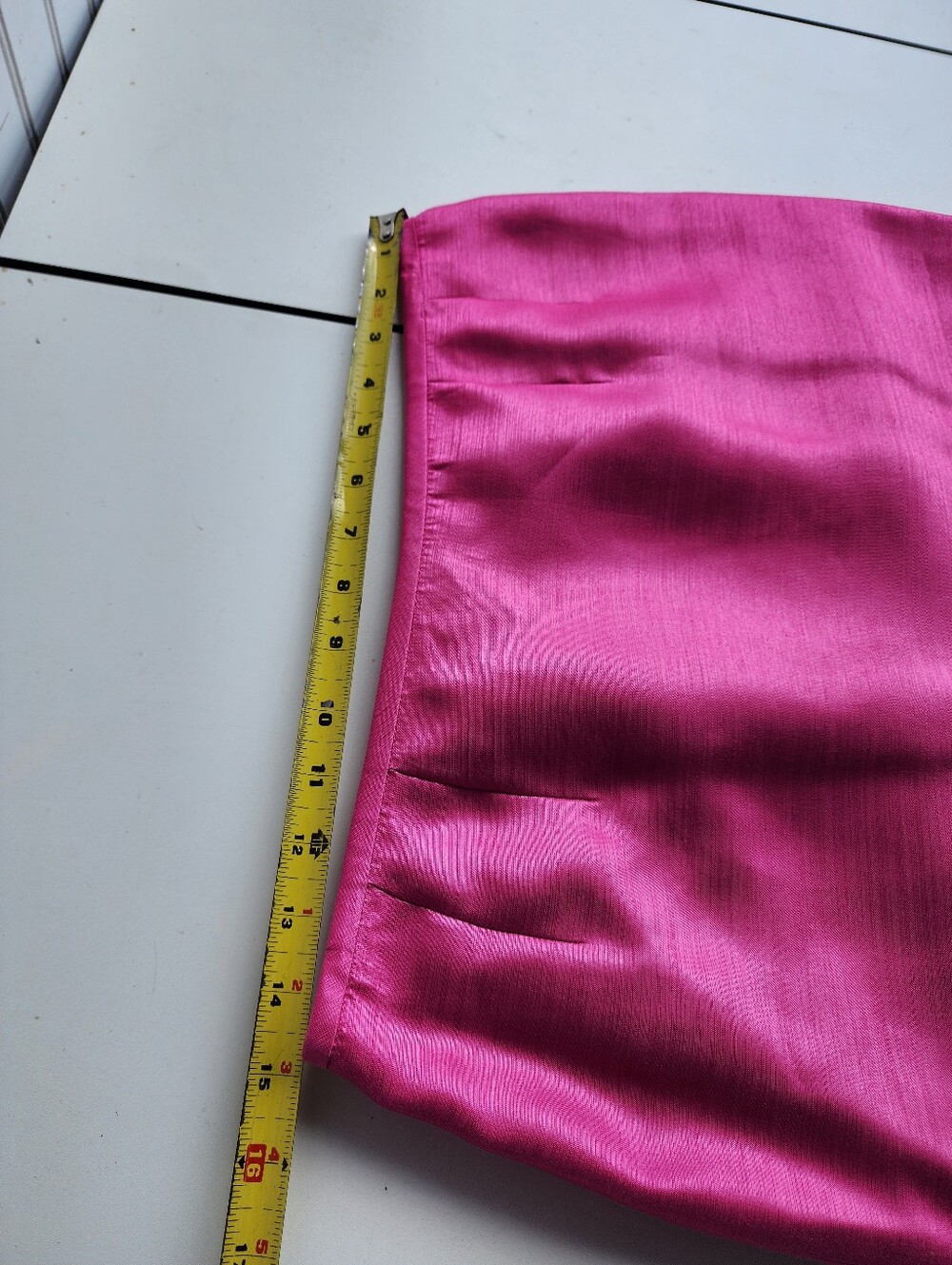 Le Suit Suit Skirt Womens Pink Pencil Satin Shiny Lined Sz Petite 8P** - Picture 5 of 10